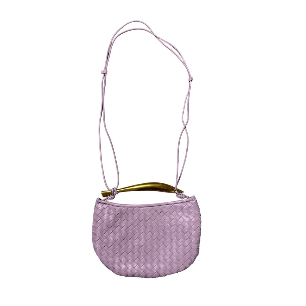 Urban Expressions Lavender Woven Crossbody Bag with Top Handle